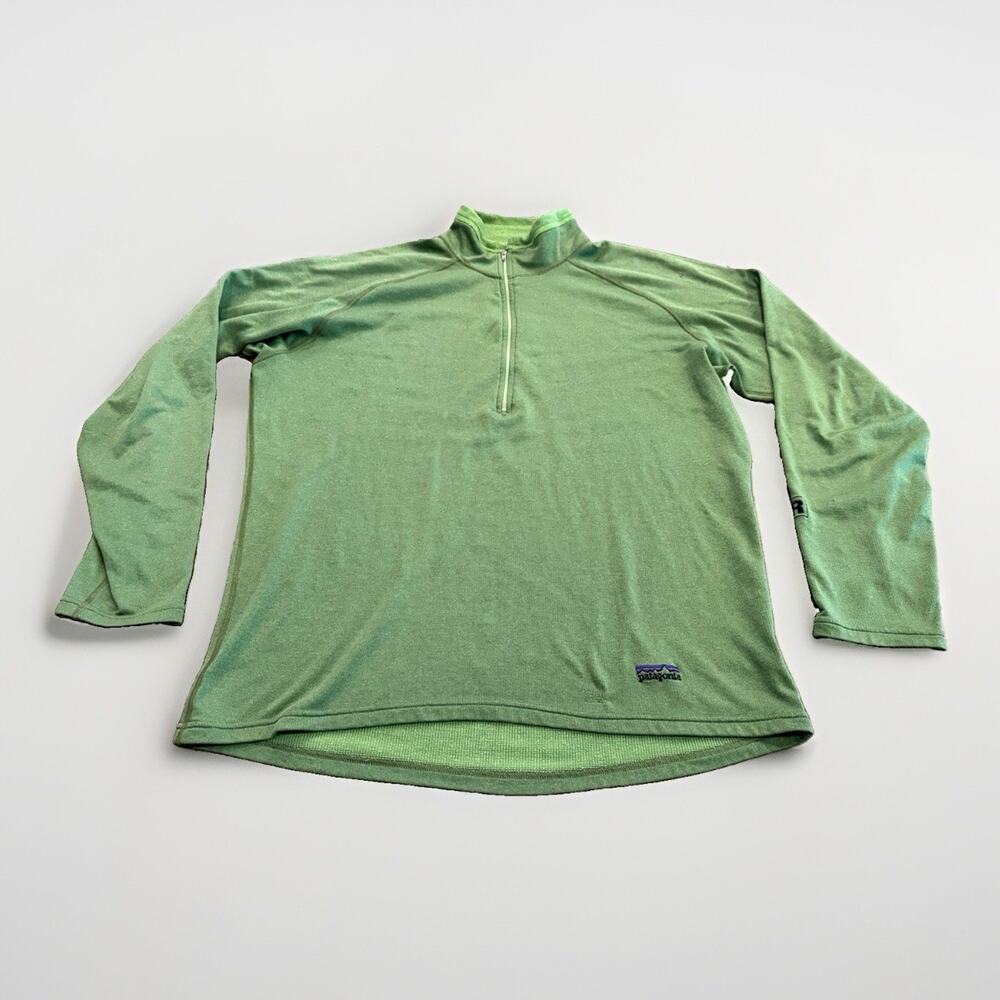 Patagonia R Series Polartec 1/4 Zip Mens Green Fleece Pullover Size L Large USA
